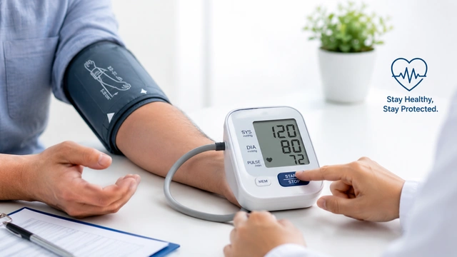 Blood pressure being measured