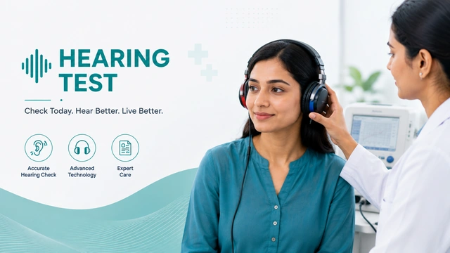 Audiologist reviewing a hearing test