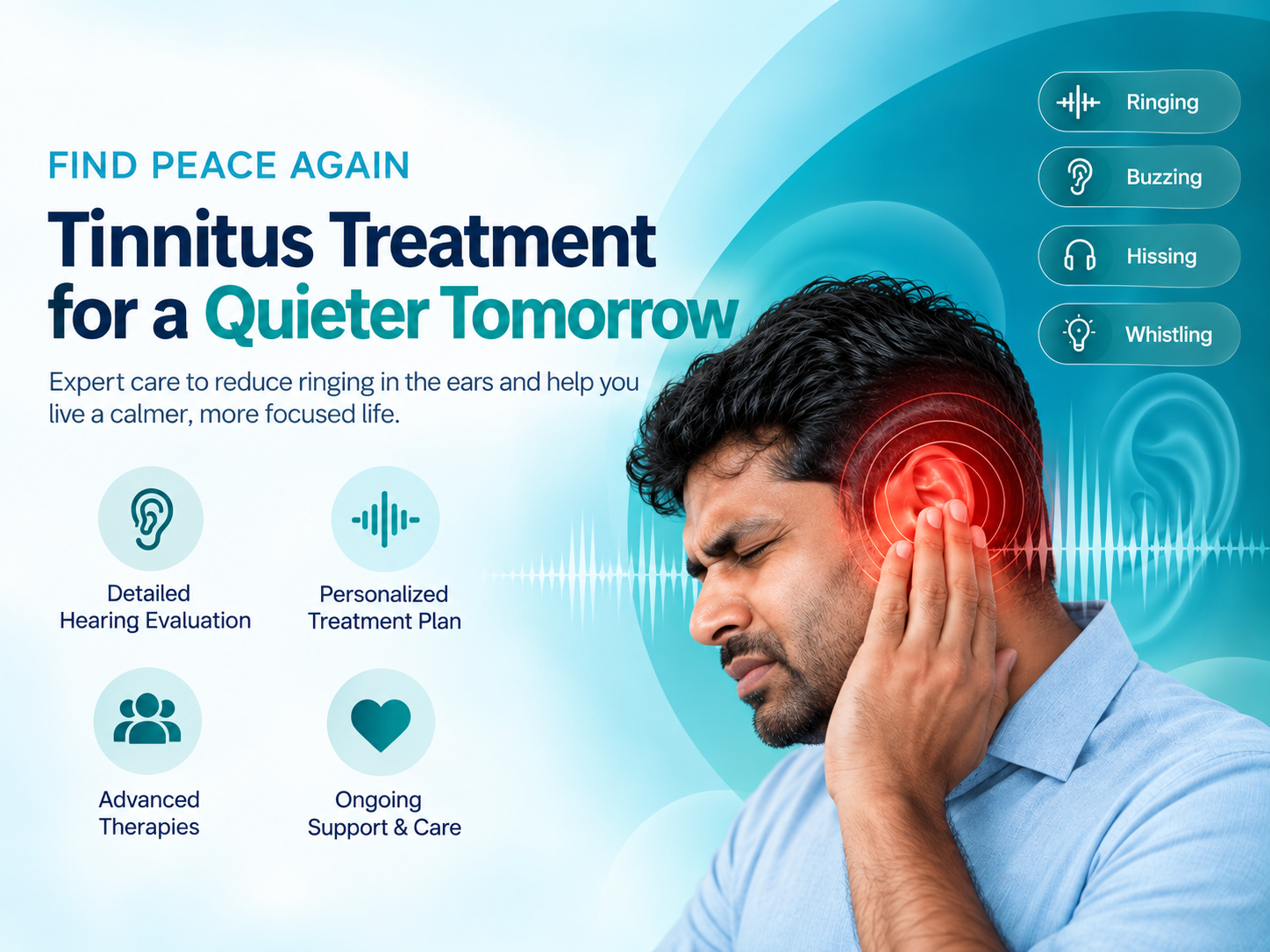 Tinnitus treatment at RASYA Clinics - expert care to reduce ringing in the ears